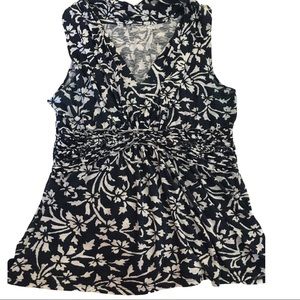 Loft navy and white tunic